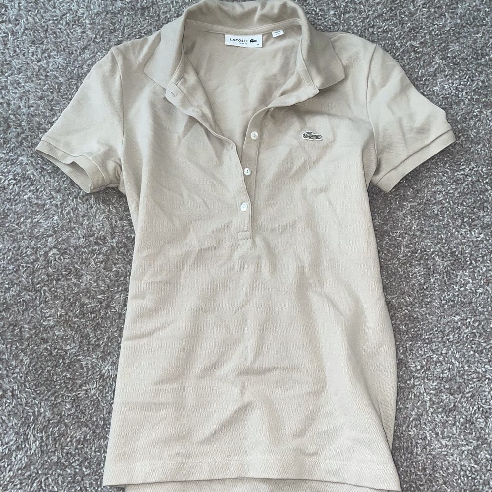 Lacoste Deep V-Neck Button Polo